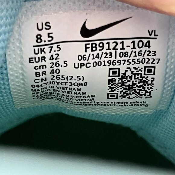 Nike Alpha Huarache Elite 4 Low Mens Size 8.5 Fresh Pack Metal Baseball Cleats - Picture 8 of 8